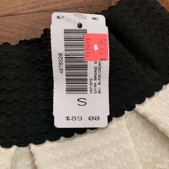 High waisted black and white stripped skirt - Picture 3 of 5